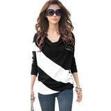 Hee Grand Women Color-Contrasted Loose T-Shirt